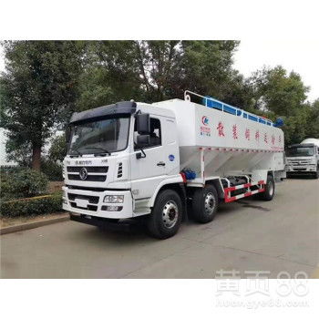 江淮格尔发小三轴短轴饲料车 漂亮大气的散装饲料运输利器